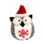 Fair Trade Wool Felt Snowflake Owl Ornament