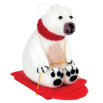 Fair Trade Sledding Polar Bear Ornament