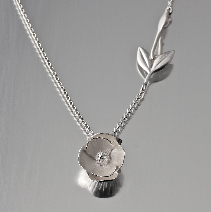Poppy Sterling Silver Pendant Necklace