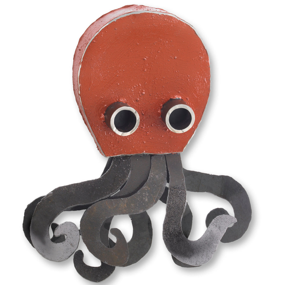 Reclaimed Metal Octopus Sculpture
