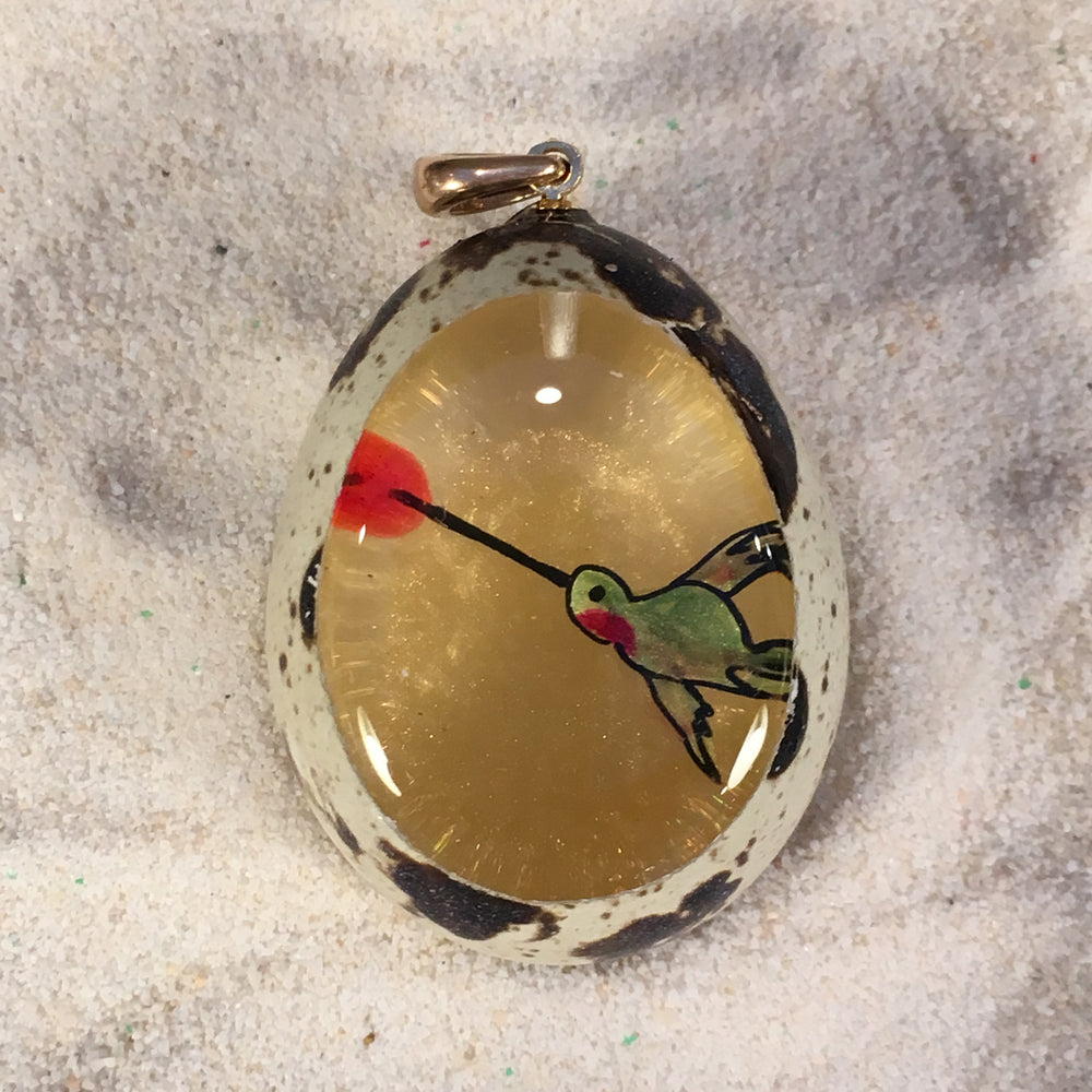 Hummingbird Quail Egg Ornament