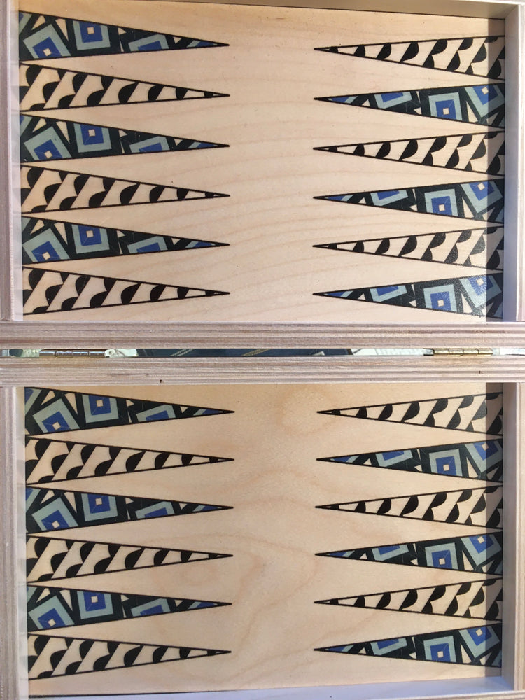 FSC Certified Art Deco Birch Travel Backgammon Sets