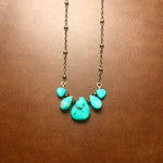 Turquoise and Pyrite Collar Necklace