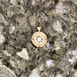 Blue Sky White Star Diamond and Sapphires Pendant Necklace