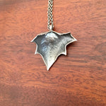 Sterling Silver Succulent Shield Leaf Necklace