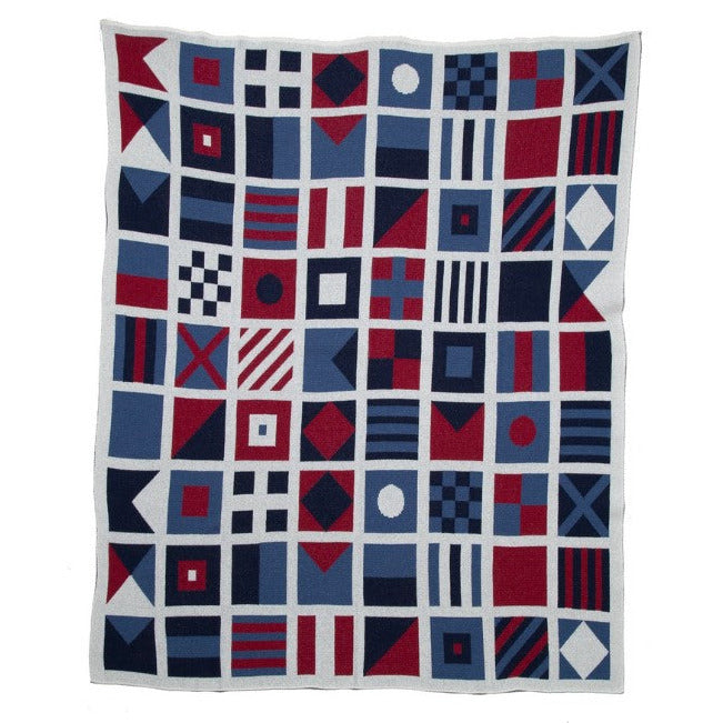 Recycled Materials Nautical Flags Throw