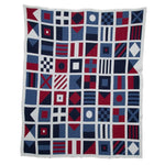 Recycled Materials Nautical Flags Throw
