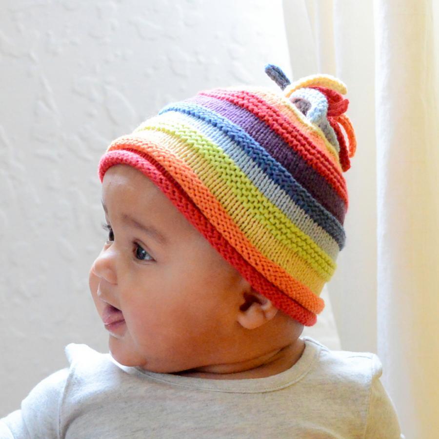 Fair Trade Organic Cotton Rainbow Beanie Hat