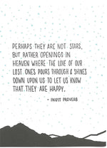 Perhaps They Are Not Stars Condolence Card