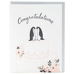 Penguins Wedding Congratulations Card