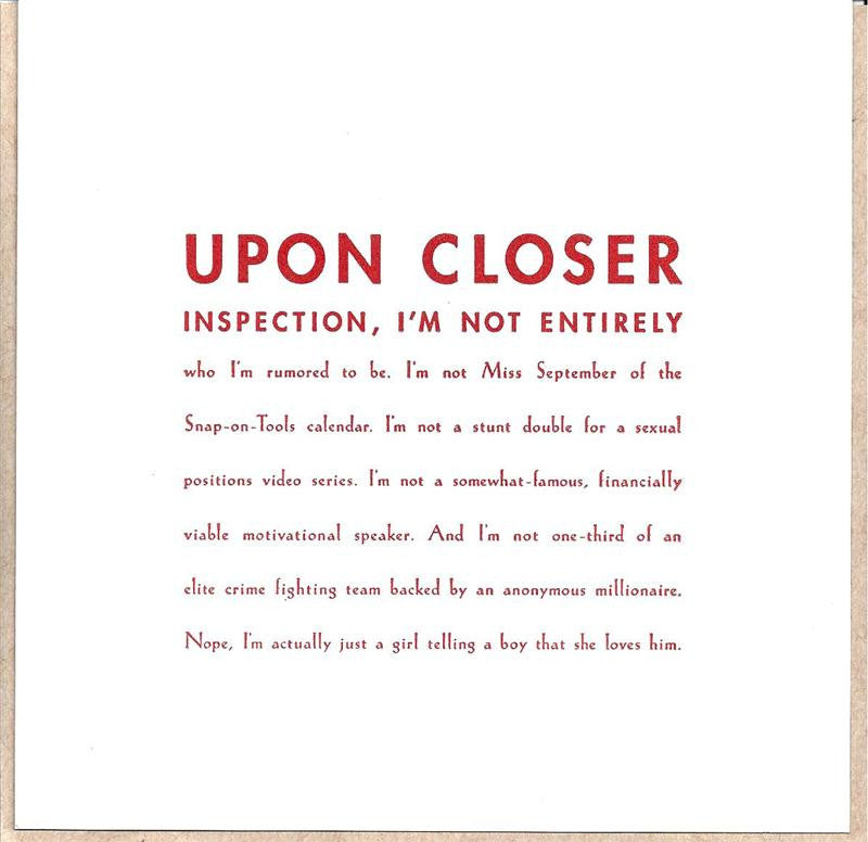 Upon Closer Inspection Card
