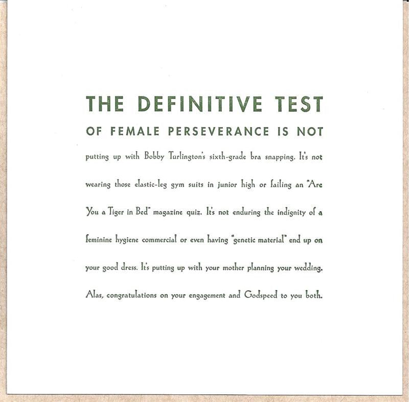 The Definitive Test Engagement Card