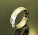 Etched Stainless Steel Mokume Ring
