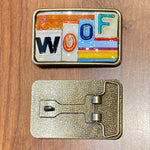 Woof Upcycled License Plate Belt Buckle