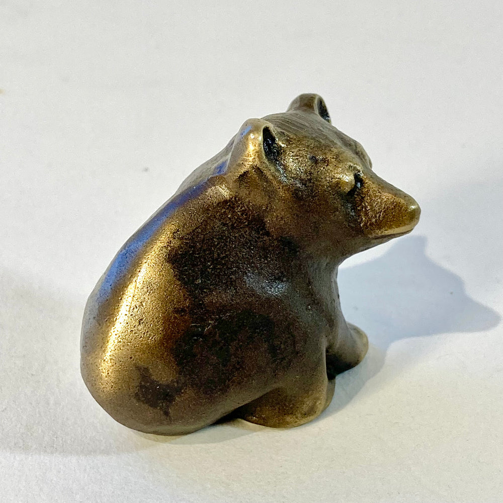 Cast Bronze Shy Bear Cub