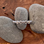 Black Diamonds Textured Sterling Silver Mini Pebbles Stacking Ring