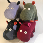 Upcycled Wool Sweater Hippos