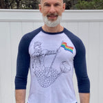 Rainbow Helltown Merman Baseball Shirt