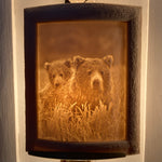 Bear and Bear Cub Porcelain Night Light