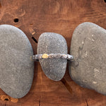 18K Gold and Textured Sterling Silver Mini Pebbles Stacking Ring