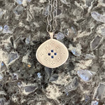 Nebula Sapphires and Sterling Silver Pendant Necklace