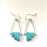 Turquoise Howlite Dangle Earrings