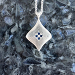 Pulsar Sapphire Sterling Silver Pendant Necklace