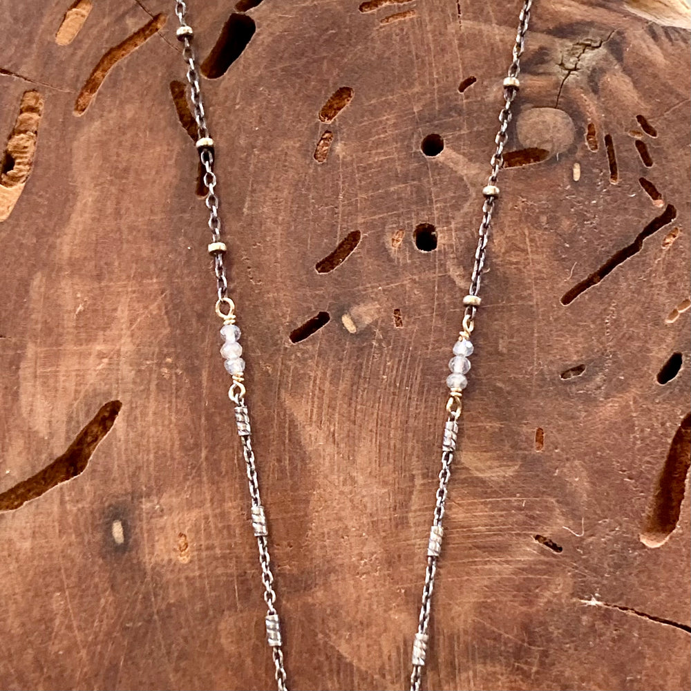 Rectangular Labradorite Pendant Necklace