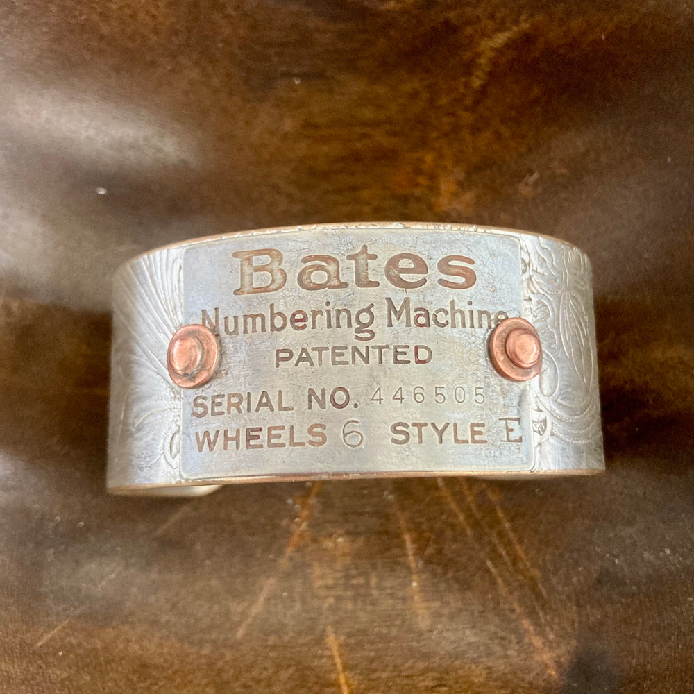 Upcycled Machine Tag Cuffs
