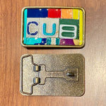 Cub Upcycled License Plate Belt Buckle
