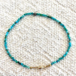 One of a Kind Turquoise and Rustic Diamond with 18K Gold Bracelet
