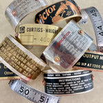 Upcycled Machine Tag Cuffs