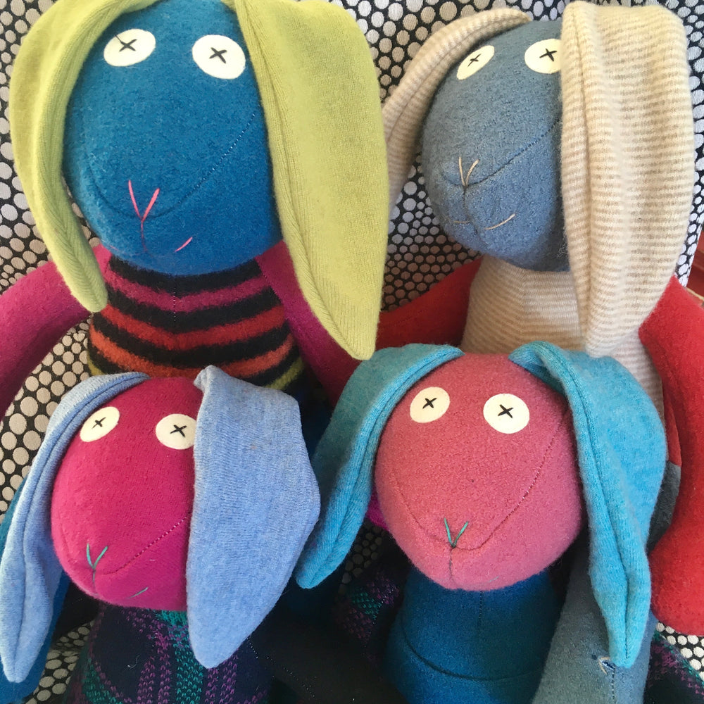 Upcycled Wool Sweater Bunnies