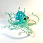 Aqua Blown Glass Octopus