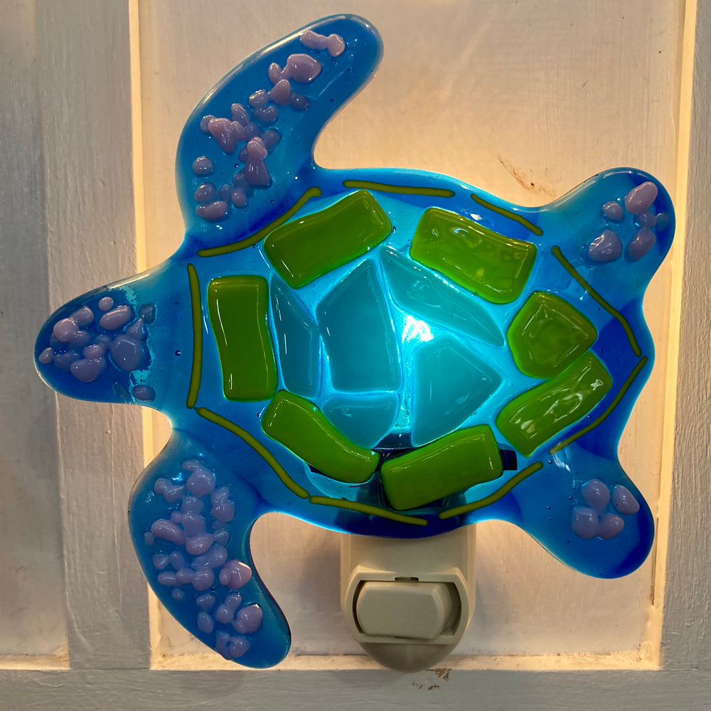Glass Sea Turtle Night Light