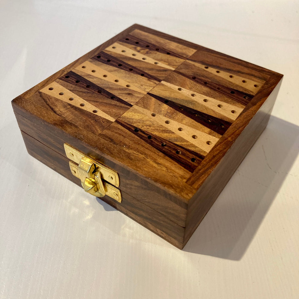 Fair Trade Rosewood Travel Backgammon Set