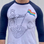 Rainbow Helltown Merman Baseball Shirt